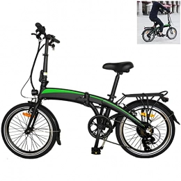 CM67 Bicicleta Bici electrica Plegable Cuadro de aleación de Aluminio Plegable Rueda óptima de 20" 250W 7 velocidades Batería de Iones de Litio Oculta 7.5AH extraíble