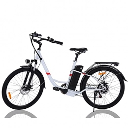 WIND SPEED Bicicletas eléctrica Bici Electricas, Wind SPEED26 Pulgadas, Ebike Bicicleta Eléctrica Ciudad Holandesa para Adultos, Motor de 250 w y Batería de Iones de Litio Extraíble de 36 v 8 Ah, Shimano de 7 Velocidades,