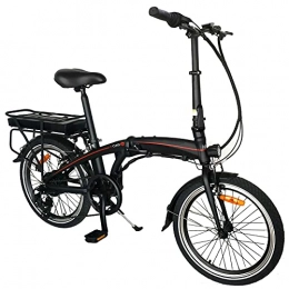CM67 Bicicleta Bici Plegable electrica 20 Pulgadas Engranajes de 7 velocidades 3 Modos de conducción Batería extraíble de Iones de Litio de 10 Ah Urbana Trekking E-Bike For Commuter