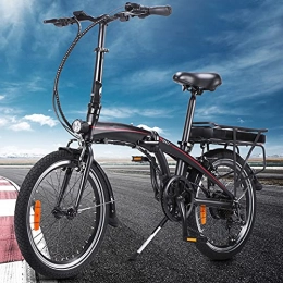CM67 Bicicleta Bici Plegable electrica 20 Pulgadas Engranajes de 7 velocidades Batería de 50 a 55 km de autonomía ultralarga Batería extraíble de Iones de Litio de 10 Ah Bicicleta Eléctrica E-Bike For Commuter