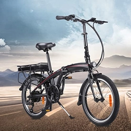 CM67 Bicicleta Bici Plegable electrica 20 Pulgadas Engranajes de 7 velocidades Batería de 50 a 55 km de autonomía ultralarga Cuadro Plegable de aleación de Aluminio Adultos Unisex Bicicleta eléctrica para viajeros