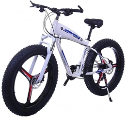 CCLLA Bicicletas eléctrica Bicicleta de montaña eléctrica 26 Pulgadas Fat Tire E-Bike 21 / 2427 Velocidades Beach Cruiser Deportes MTB Bicicletas Bicicleta de Nieve Batería de Litio Frenos de Disco (Color: 10Ah, Tamaño: