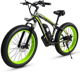 ZJZ Bicicleta Bicicleta de montaña eléctrica con neumáticos gordos para adultos de 26 pulgadas, bicicletas de nieve todoterreno de aleación de aluminio de 350 W, batería de litio de 36 / 48V 10 / 15AH, 27 velocidad