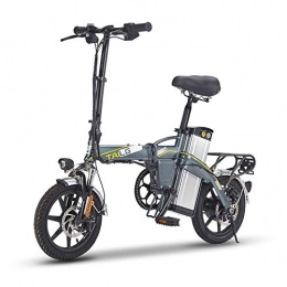 Hokaime Bicicletas eléctrica Bicicleta elctrica Bicicleta Plegable Generacin Conduccin Batera Coche Hombre y Mujer Mini Scooter, Gris