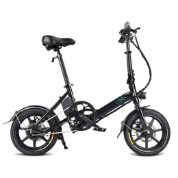 Fangteke Bicicletas eléctrica Bicicleta elctrica plegable, Bici electrica urbana liviana para adultos y adolescentes, Induccin automtica, 3 modos de conduccin, FIIDO D3, 250W, 14 , batera de iones de litio de 36V / 7.8AH, Negro