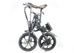 L.M.K Bicicletas eléctrica Bicicleta elctrica plegable KwiKfold marchas Shimano, color Negro - negro, tamao 18