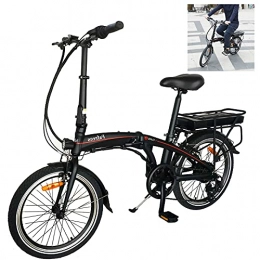 CM67 Bicicleta Bicicleta Elctrica Plegables De montaña Adultos Unisex Negro, Fabricada en Aluminio de aviacin Plegable 25 km / h, hasta 45-55 km Bicicleta Eléctricas para Adultos / Hombres / Mujeres.