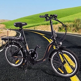 CM67 Bicicleta Bicicleta electrica Adulto 250W Motor Sin Escobillas E-Bike Cuadro Plegable de aleación de Aluminio Crucero Inteligente Compañero Fiable para el día a día