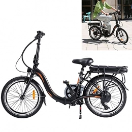 CM67 Bicicleta Bicicleta electrica Plegable Conduce a una Velocidad máxima de 25 km / h. Bicicleas Capacidad de la batería de Iones de Litio (AH) 10AH Bici electrica Tamaño de neumático 20 Pulgadas, Negro