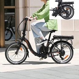 CM67 Bicicleta Bicicleta electrica Plegable Conduce a una Velocidad máxima de 25 km / h. Bicicletas Capacidad de la batería de Iones de Litio (AH) 10AH Bici electrica Tamaño de neumático 20 Pulgadas, Negro