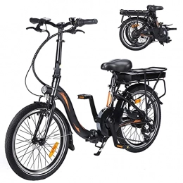 CM67 Bicicleta Bicicleta electrica Plegable Conduce a una Velocidad máxima de 25 km / h. Bikes electrica Capacidad de la batería de Iones de Litio (AH) 10AH Bici electrica Tamaño de neumático 20 Pulgadas, Negro