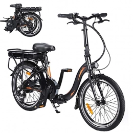CM67 Bicicleta Bicicleta electrica Plegable Conduce a una Velocidad máxima de 25 km / h. Bikes electrica Capacidad de la batería de Iones de Litio (AH) 10AH Bici Plegable Tamaño de neumático 20 Pulgadas, Negro