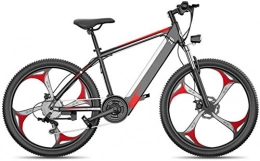 ZJZ Bicicleta Bicicleta eléctrica 26 pulgadas Neumático grueso Bicicleta de nieve Bicicletas de montaña Hombres Freno de disco doble Aleación de aluminio para adultos y adolescentes, para deportes al aire libre Cic