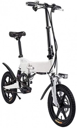 ZJZ Bicicleta Bicicleta eléctrica Bicicleta eléctrica de aluminio de 14 pulgadas con pedal para adultos y adolescentes, Bicicleta eléctrica de 16 "con batería de iones de litio de 36V / 5.2AH, carga máxima 120Kg