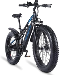 MSHEBK Bicicletas eléctrica Bicicleta eléctrica, bicicleta eléctrica para adultos, 26 x 4 pulgadas, con batería de litio extraíble de 48 V x 17 Ah, bicicleta profesional de 21 velocidades