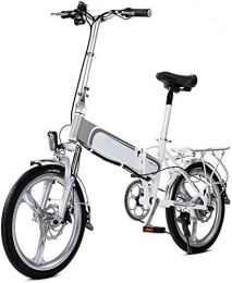 ZJZ Bicicleta Bicicleta eléctrica, Bicicleta plegable con cola suave de 20 pulgadas, Motor 36V400W / Batería de litio de 10AH / Marco de aleación de aluminio / Carga USB para teléfono móvil / Faros delanteros LED /