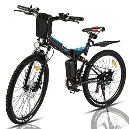 WIND SPEED Bicicletas eléctrica Bicicleta Eléctrica Bicicleta Plegable de 26 Pulgadas, Bici Electrica Plegable para Adultos, Batería Extraíble de 36V / 8Ah, Shimano de 21 Velocidades