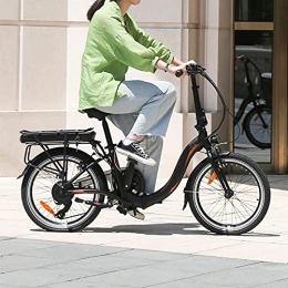 CM67 Bicicleta Bicicleta eléctrica Conduce a una Velocidad máxima de 25 km / h. Bici montaña Capacidad de la batería de Iones de Litio (AH) 10AH Bicicletas eléctricas Tamaño de neumático 20 Pulgadas, Negro