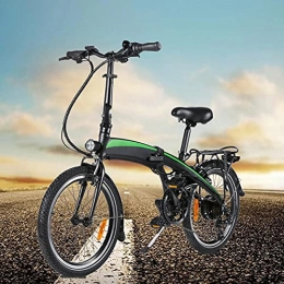 CM67 Bicicleta Bicicleta eléctrica Cuadro de aleación de Aluminio Plegable Motor Potente de 250W 3 Modos de conducción 7 velocidades Batería de Iones de Litio Oculta de 7, 5AH
