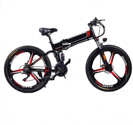 ZJZ Bicicleta Bicicleta eléctrica de 26 '', motor de 350W Bicicleta eléctrica plegable con batería de iones de litio extraíble de 48V 8AH / 10AH para adultos, Bicicleta eléctrica de montaña con palanca de cambios d