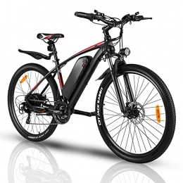 WIND SPEED Bicicletas eléctrica Bicicleta Eléctrica de 27, 5 Pulgadas para Hombres y Mujeres, Bicicleta de Montaña Eléctrica de 250 w con Batería de Litio Extraíble de 36 v y 10, 4 Ah, on Freno de Disco Dual para Adultos