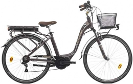 Cicli Cinzia Bicicletas eléctrica Bicicleta eléctrica de 28 Pulgadas para Mujer Cinzia Sfera Motor Central, Mujer, marrón