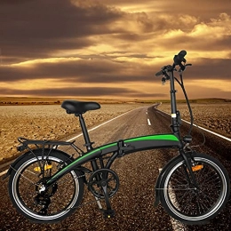 CM67 Bicicleta Bicicleta eléctrica Marco Plegable Motor Potente de 250W 3 Modos de conducción 7 velocidades Autonomía de 35km-40km