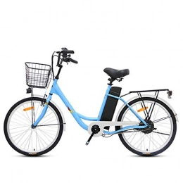 HWOEK Bicicletas eléctrica Bicicleta Eléctrica para Adulto, 24" E- Bike Unisex 250W Batería 36V 10Ah Beach Cruiser Hombre Mujeres con Pantalla LCD Inteligente, Azul