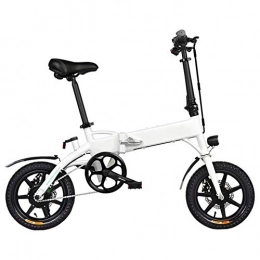 CARACHOME Bicicletas eléctrica Bicicleta eléctrica para adultos, bicicleta eléctrica plegable con pantalla LCD de neumáticos de 14 pulgadas 3 modos de conducción, para deportes Ciclismo al aire libre Viaje de viaje 250W 36V, Blanco