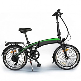 CM67 Bicicleta Bicicleta Eléctrica Plegable, 350W 36V 10AH / , batería de 7, 5 Ah, 20 Pulgadas, 3 Modos de conducción, Resistencia 50-55 kilómetros, Bike Black, Adultos Unisex, Bici Electricas Adulto,