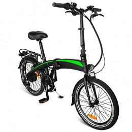 CM67 Bicicleta Bicicleta Eléctrica Plegable, 350W 36V 10AH / Motor Bicicleta Plegable 25 km / h, 3 Modos de conducción, Resistencia 50-55 kilómetros, Asiento Ajustable, con Pedales, Bici Electricas Adulto,