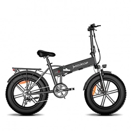 Docrooup Bicicletas eléctrica Bicicleta Eléctrica Plegable 750W Mountain EBike 48V 12Ah 50km / h 20 Pulgadas E-Bike para Adultos (Negro)
