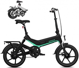 ZJZ Bicicleta Bicicleta eléctrica plegable Bicicleta eléctrica de 16 pulgadas extraíble 36V7.8AH Batería de litio impermeable y a prueba de polvo, marco de aleación de magnesio ultraligero, faros LED y pantalla LCD