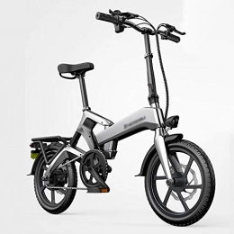 DODOBD Bicicletas eléctrica Bicicleta Eléctrica Plegable Ebike, Bicicleta Eléctrica De 16 '' con Batería de Iones de Litio Extraíble de 48 V Motor de 400 W Bicicleta Eléctrica Plegable para Adultos