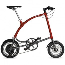 Ossby Bicicletas eléctrica Bicicleta eléctrica Plegable OSSBY Curve Electric ROJA - ebike Urbana Plegable para Ciudad - 70km de autonomía - 3 Velocidades - Rueda de 14" - Cuadro de Aluminio - Fabricada en España
