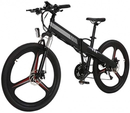 ZJZ Bicicleta Bicicleta eléctrica todoterreno de montaña, motor de 400 W, marco de aleación de aluminio, 26 pulgadas, adultos, plegable, de viaje, bicicleta eléctrica, freno de disco hidráulico, 27 velocidades, bat