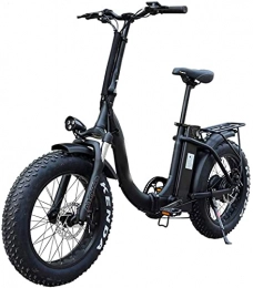 ZJZ Bicicleta Bicicletas, bicicleta eléctrica plegable para adultos, neumático grueso de 20 pulgadas, bicicleta eléctrica con batería de iones de litio extraíble de 10, 4 Ah, 500 W, rango de conducción de bicicleta