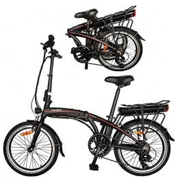 CM67 Bicicleta Bicicletas elctrica Plegables de 20 Pulgadas, 250W Motor Bicicleta Plegable 25 km / h hasta 45-55 km Bicicletas De Carretera para Mujeres / Hombres