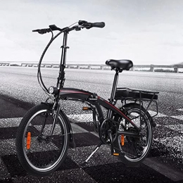 CM67 Bicicleta Bicicletas electricas Plegables 20 Pulgadas Engranajes de 7 velocidades Batería de 50 a 55 km de autonomía ultralarga Cuadro Plegable de aleación de Aluminio Bicicleta Eléctrica E-Bike For Commuter