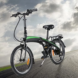 CM67 Bicicleta Bicicletas electricas Plegables Cuadro de aleación de Aluminio Plegable Motor Potente de 250W 250W 7 velocidades Batería de Iones de Litio Oculta de 7, 5AH