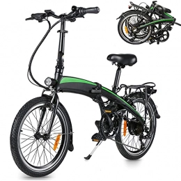 CM67 Bicicleta Bicicletas electricas Plegables Cuadro de aleación de Aluminio Plegable Rueda óptima de 20" 250W 7 velocidades Batería de Iones de Litio Oculta de 7, 5AH