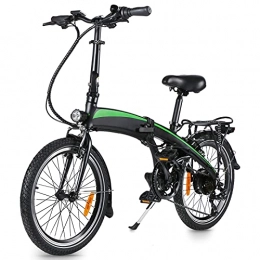 CM67 Bicicleta Bicicletas electricas Plegables Cuadro de aleación de Aluminio Plegable Rueda óptima de 20" 250W Commuter E-Bike Batería de Iones de Litio Oculta 7.5AH extraíble