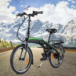 CM67 Bicicleta Bicicletas electricas Plegables E-Bike 20 Pulgadas 3 Modos de conducción 7 velocidades Batería de Iones de Litio Oculta de 7, 5AH
