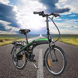 CM67 Bicicleta Bicicletas electricas Plegables Marco Plegable Motor Potente de 250W 250W 7 velocidades Batería de Iones de Litio Oculta de 7, 5AH