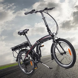 CM67 Bicicleta Bicicletas electrico 20 Pulgadas Engranajes de 7 velocidades 250W Batería extraíble de Iones de Litio de 10 Ah Bicicleta eléctrica Inteligente Bicicleta eléctrica para viajeros