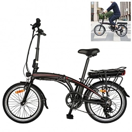CM67 Bicicleta Bicicletas electrico 20 Pulgadas Engranajes de 7 velocidades 250W Cuadro Plegable de aleación de Aluminio Bicicleta eléctrica Inteligente Bicicleta eléctrica para viajeros