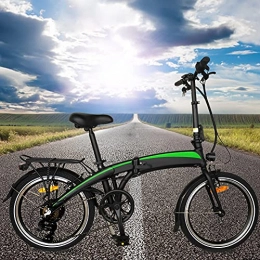 CM67 Bicicletas eléctrica Bicicletas electrico Marco Plegable Motor Potente de 250W 3 Modos de conducción 7 velocidades Batería de Iones de Litio Oculta 7.5AH extraíble