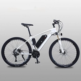 Bewinch Bicicletas eléctrica Bicicletas Eléctricas De 27.5 Pulgadas para Adultos Bicicleta De Montaña con Motor 500W, Batería Extraíble De 48V / 13AH, Engranajes De 27 Velocidades, Frenos De Doble Disco, Blanco, 27.5 Inch