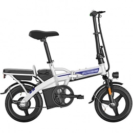 DODOBD Bicicletas eléctrica Bicicletas Eléctricas Plegable Ebike 48V 240W Batería de Litio Neumático de 14 Pulgadas Frenos de Disco Doble Diseño de Batería Oculta Cuadro de Acero con Alto Contenido de Carbono