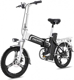 ZJZ Bicicletas eléctrica Bicicletas eléctricas rápidas para adultos Bicicleta eléctrica ligera Ruedas de 16 pulgadas Bicicleta portátil con pedal 400W Power Assist Bicicleta eléctrica de aluminio Velocidad máxima de hasta 25